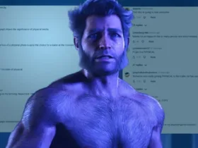 Cena do trailer cinematográfico de Marvel's Wolverine mostrando o personagem em combate