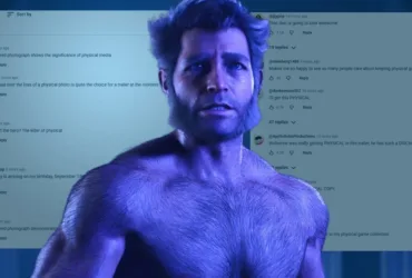 Cena do trailer cinematográfico de Marvel's Wolverine mostrando o personagem em combate