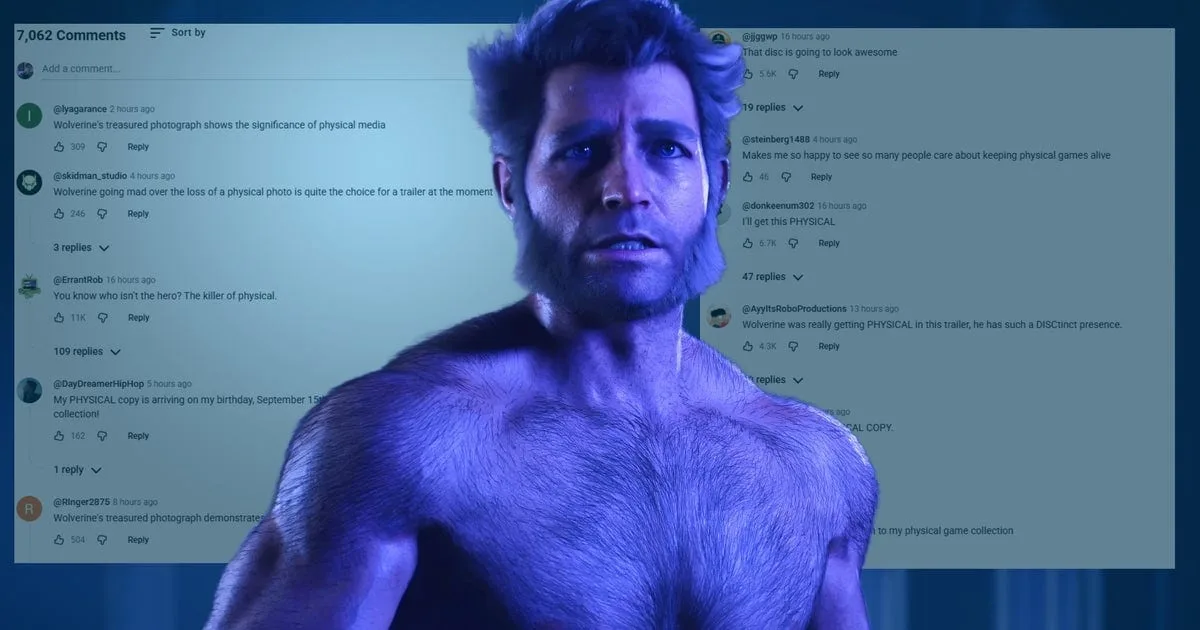Cena do trailer cinematográfico de Marvel's Wolverine mostrando o personagem em combate