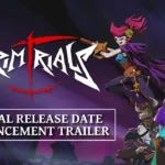 Cena do trailer de Grim Trials mostrando combate e ambiente do jogo no PS5