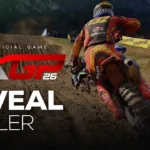Cena do trailer de MXGP 26 mostrando corrida de motocross no PS5