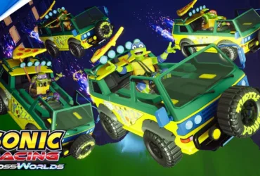 Cena do trailer de Sonic Racing: CrossWorlds com as Tartarugas Ninja