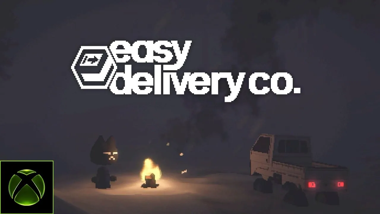 Cena do trailer oficial da atualização EasyRally em Easy Delivery Co mostrando corrida off-road