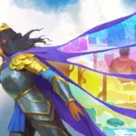 Cena oficial do jogo Order of the Sinking Star com personagens e quebra-cabeças