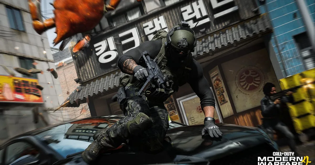 Cena promocional do universo Modern Warfare de Call of Duty