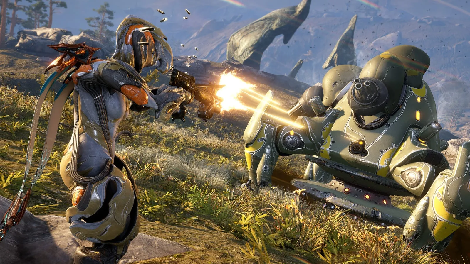 Cenários detalhados apresentados no trailer Tau TennoCon 2026 de Warframe