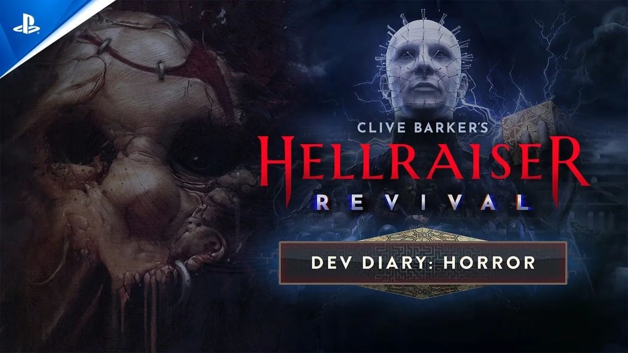Clive Barker’s Hellraiser Revival no PS5 com atmosfera de horror e personagem Pinhead