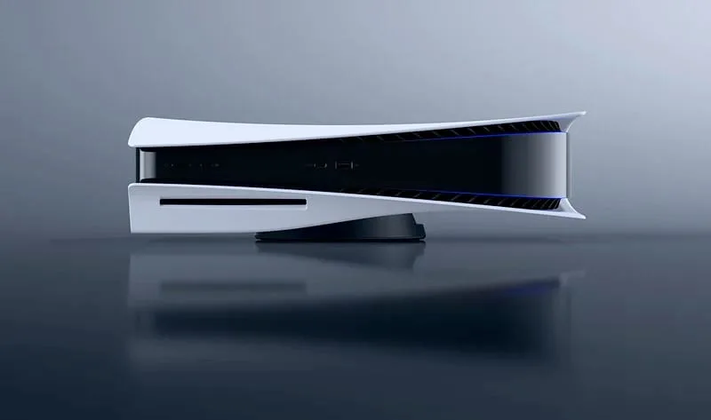 Console PlayStation 5 representando plataformas de mídia física e digital