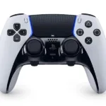 Controle DualSense Edge do PlayStation 5 com fundo escuro