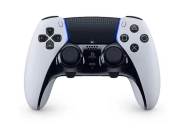 Controle DualSense Edge do PlayStation 5 com fundo escuro