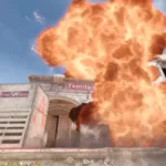 Explosão da bomba em Counter-Strike 2 dispersando fumaça