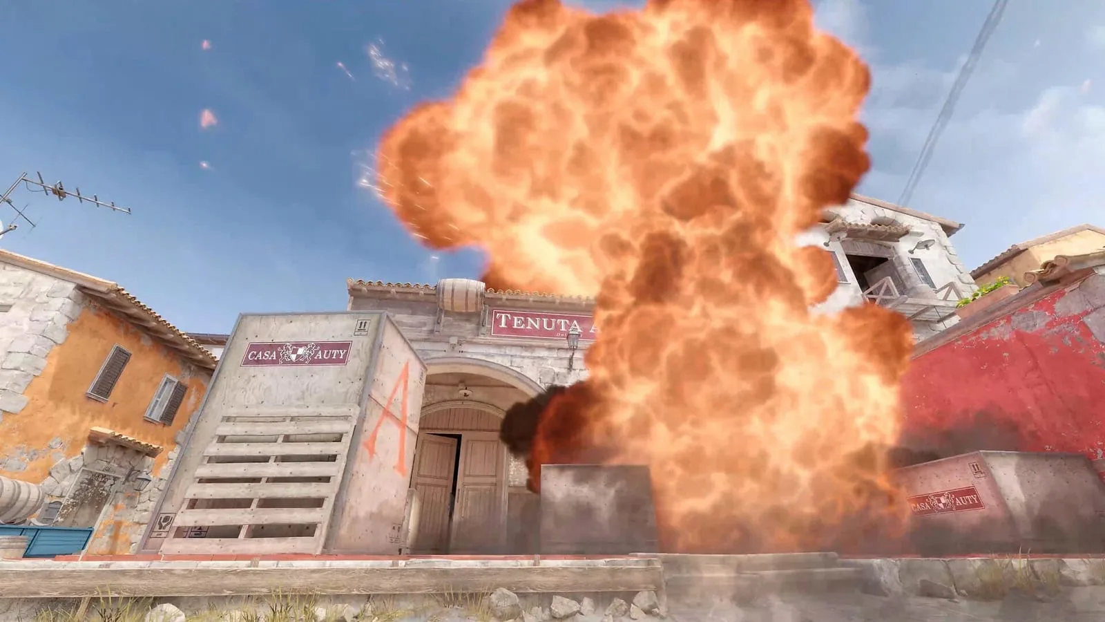 Explosão da bomba em Counter-Strike 2 dispersando fumaça