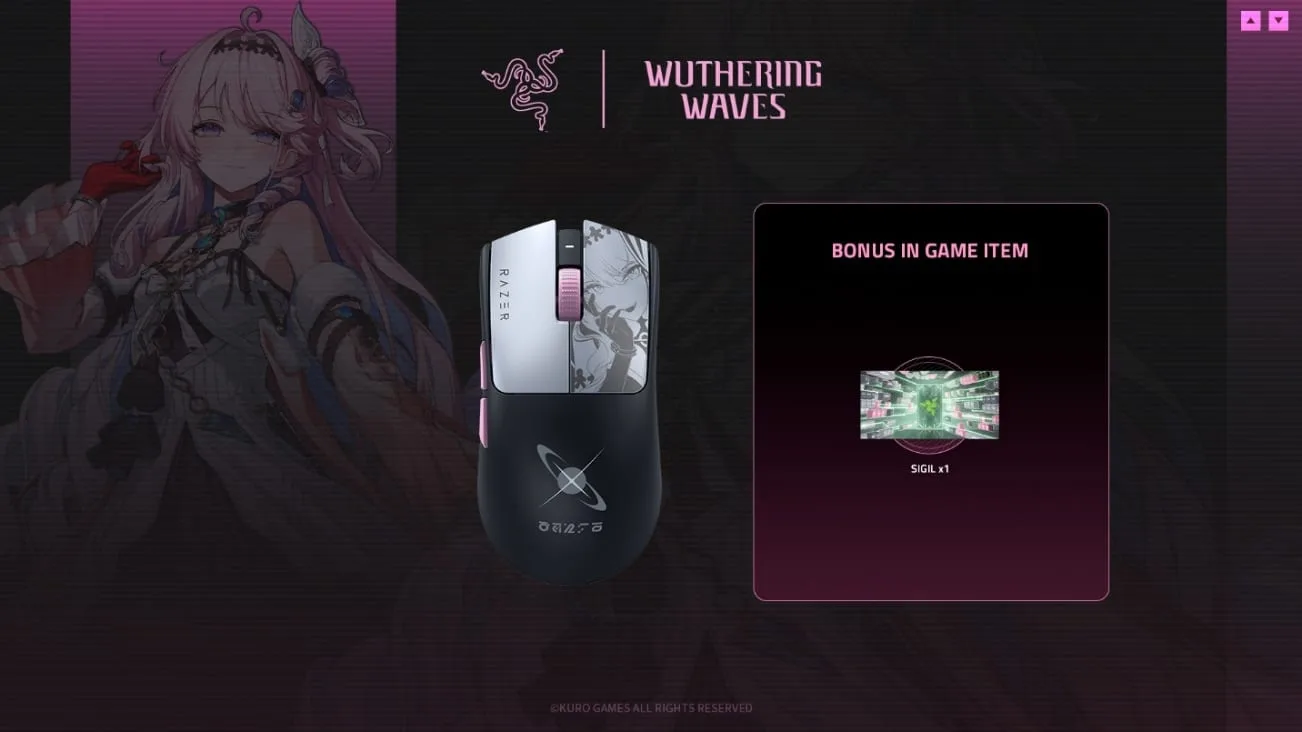 Razer lança coleção oficial de periféricos inspirada em Wuthering Waves e na personagem Denia