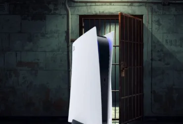 Imagem do console PlayStation 5 com destaque para o conceito de jailbreak