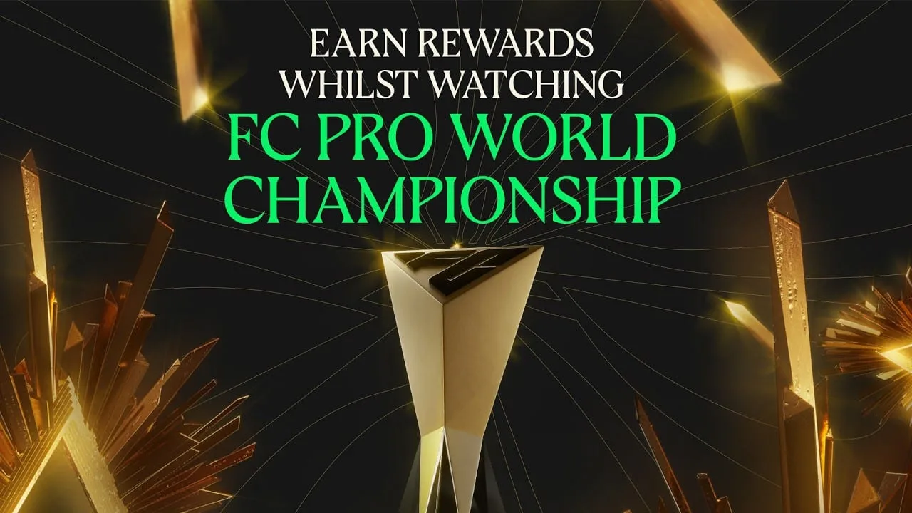 Imagem do FC Pro World Championships no EA SPORTS FC 26 mostrando jogadores profissionais em ação