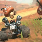 Imagem do personagem Goomba dirigindo kart em Mario Kart World