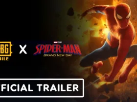 Imagem do trailer oficial da colaboração entre PUBG Mobile e Homem-Aranha mostrando personagens em ação