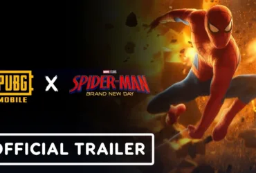 Imagem do trailer oficial da colaboração entre PUBG Mobile e Homem-Aranha mostrando personagens em ação