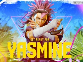 Imagem oficial com Yasmine lutando em Street Fighter 6