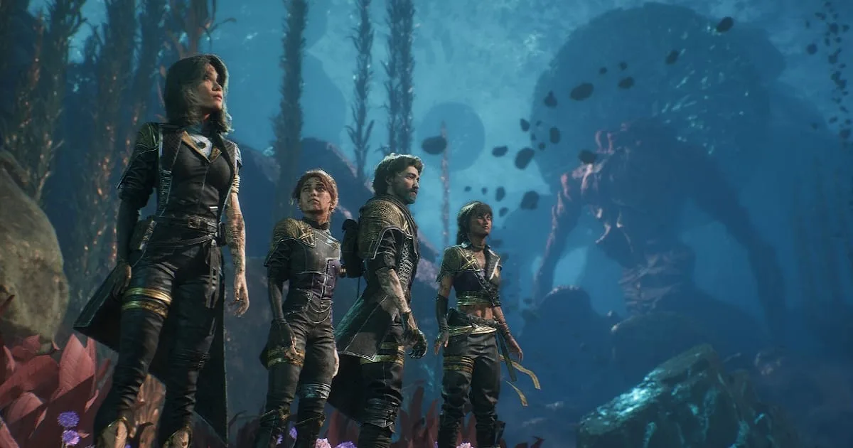 Imagem oficial de Clair Obscur: Expedition 33 com arte do jogo