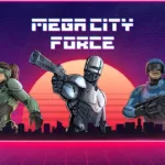 Imagem oficial de Mega City Force mostrando cenário e personagem em ação no Nintendo Switch