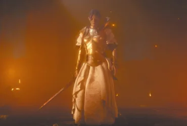 Imagem oficial de Soulframe mostrando personagem em ação na atualização Warsong