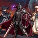 Imagem oficial de Task Bar Hero mostrando herói pixelado em batalha na Steam