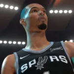 Imagem oficial do gameplay de NBA 2K27 com jogador driblando bola na quadra