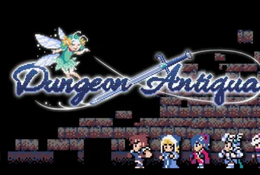 Imagem oficial do jogo Dungeon Antiqua mostrando arte em pixel para PS5, Xbox Series e Switch