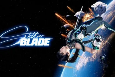 Imagem oficial do jogo Stellar Blade destacando personagem em ação