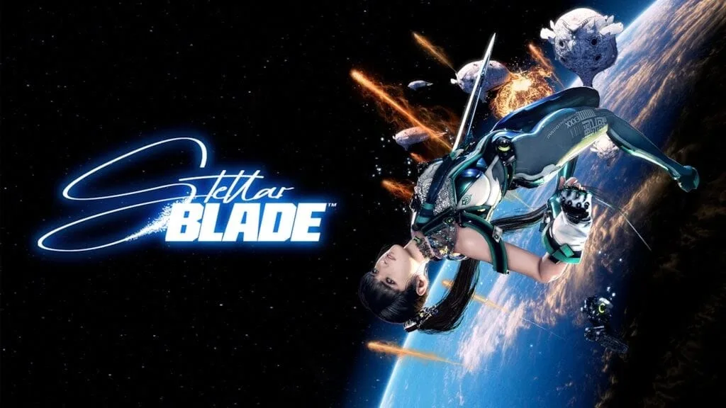 Imagem oficial do jogo Stellar Blade destacando personagem em ação