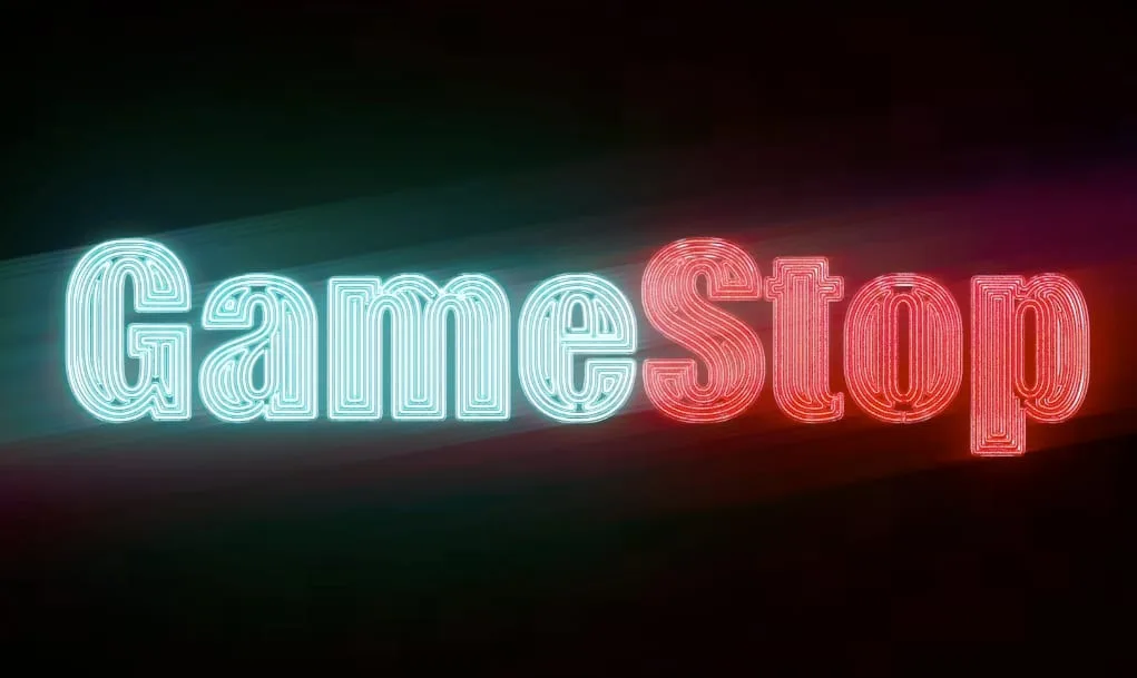Logo da GameStop com fachada de loja