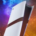 Logotipo da PlayStation com discos de jogos físicos representando mídia física