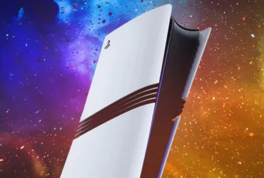 Logotipo da PlayStation com discos de jogos físicos representando mídia física