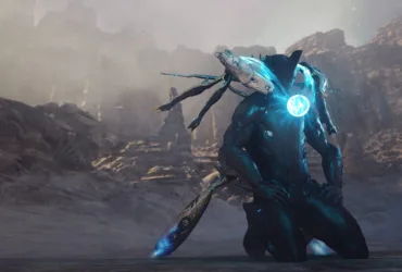 Personagem Excalibur em Fortnite com visual futurista
