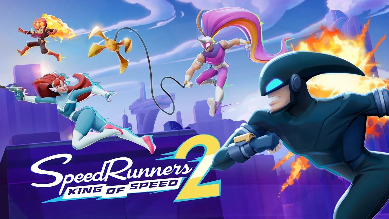 Personagens e movimentação em SpeedRunners 2