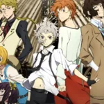 Personagens principais do anime Bungo Stray Dogs em arte oficial