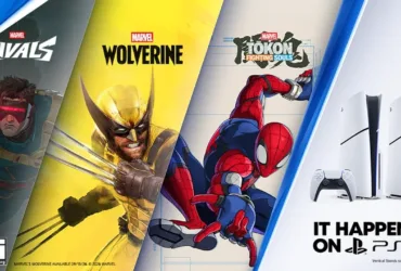 Screenshot do trailer oficial Marvel Games 2026 no PS5 mostrando herói em ação