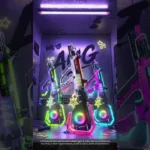 Skin Neon Dream AUG de PUBG com luzes neon vibrantes