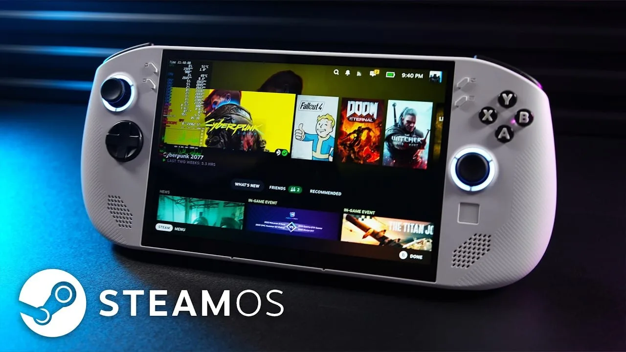 SteamOS 3.8.23 Beta em execução mostrando melhorias para Steam Deck