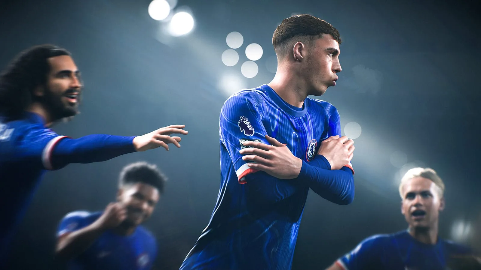 Tela de menu com opções de recompensas e pacotes em EA Sports FC Mobile