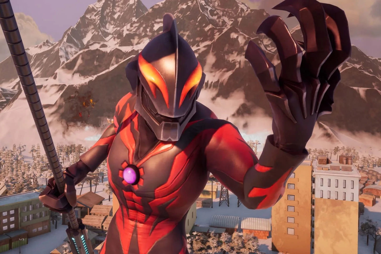 Ultraman Belial em pose de combate em GigaBash
