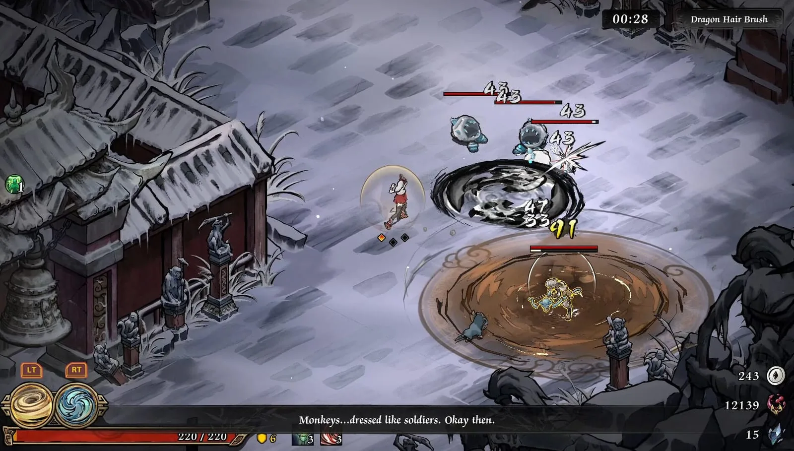 Visual artístico do jogo Realm of Ink com efeito de tinta fluida