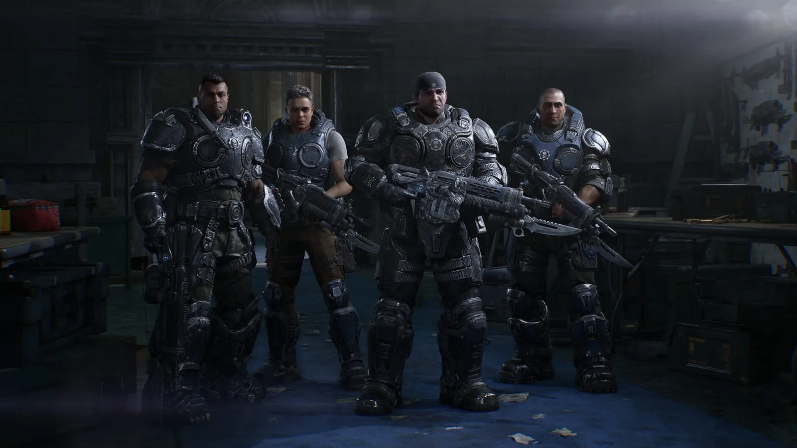 Visualização da interface com DLSS ativado em Gears of War: E-Day