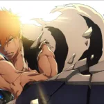 Arte de BLEACH THE STORIES com Ichigo Meio-Hollow no arco Thousand-Year Blood War