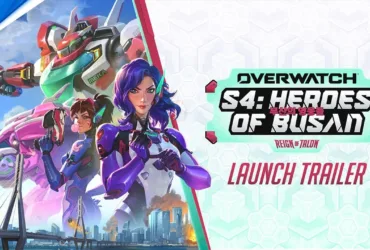 Arte do trailer oficial de Overwatch 2 Heroes of Busan exibida no YouTube