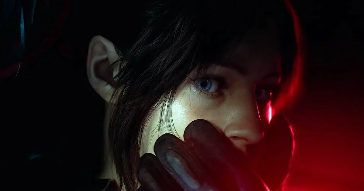 Arte oficial do remake de Resident Evil Veronica com protagonista em destaque