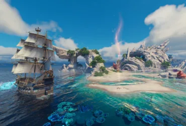 Arte principal de Sea of Remnants com clima de aventura pirata