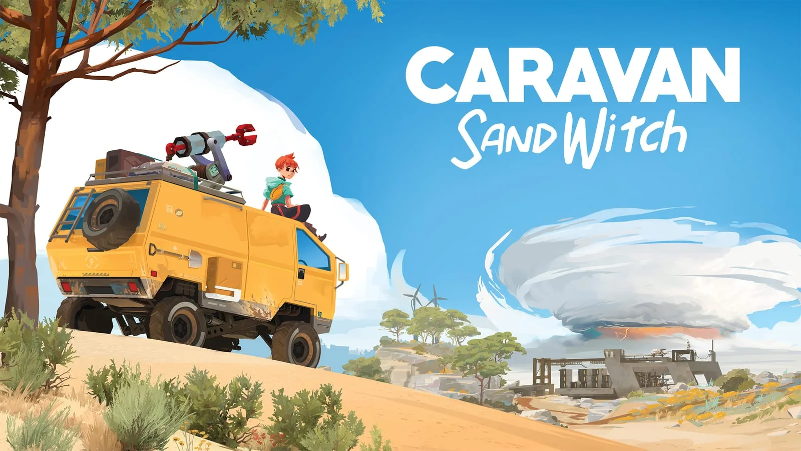 Capa oficial de Caravan SandWitch mostrando paisagem desértica e carroça