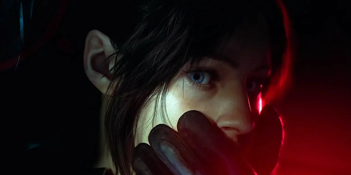 Captura oficial do gameplay do remake de Resident Evil Veronica mostrando a protagonista